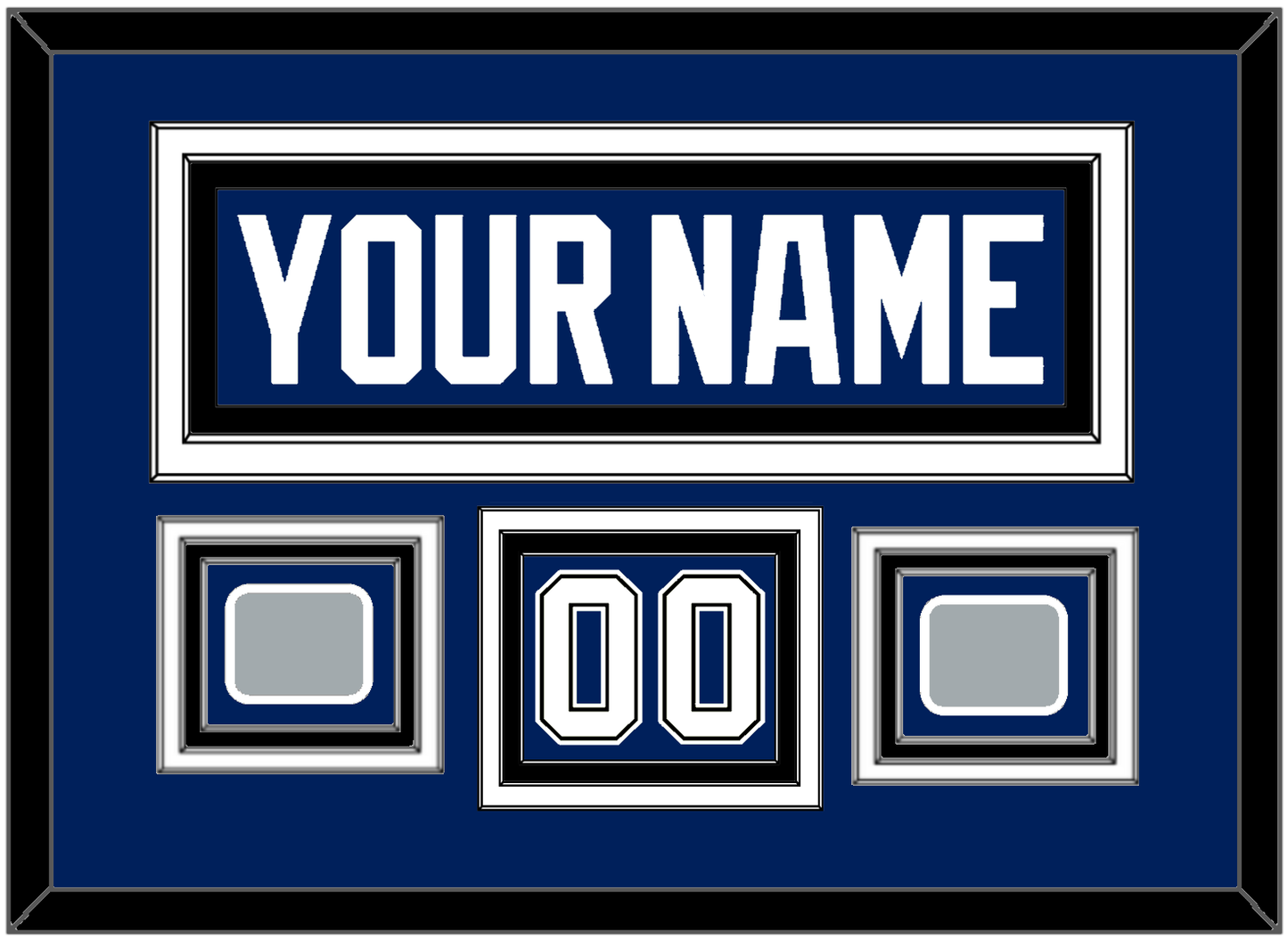 Tampa Bay Nameplate & Number (Shoulder) With 2020 & 2021 Stanley Cup Champions Patches - Home Blue - Premier Tier 3