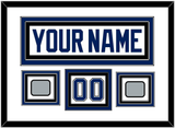 Tampa Bay Nameplate & Number (Shoulder) With 2020 & 2021 Stanley Cup Finals Patches - Road White - Triple Mat 1