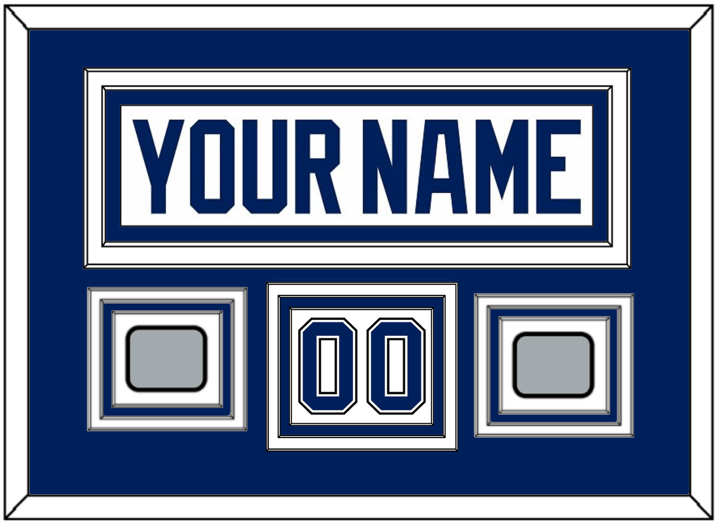 Tampa Bay Nameplate & Number (Shoulder) With 2020 & 2021 Stanley Cup Champions Patches - Road White - Premier Tier 2