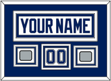 Tampa Bay Nameplate & Number (Shoulder) With 2020 & 2021 Stanley Cup Champions Patches - Road White - Triple Mat 2