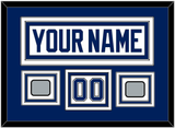 Tampa Bay Nameplate & Number (Shoulder) With 2020 & 2021 Stanley Cup Finals Patches - Road White - Triple Mat 2