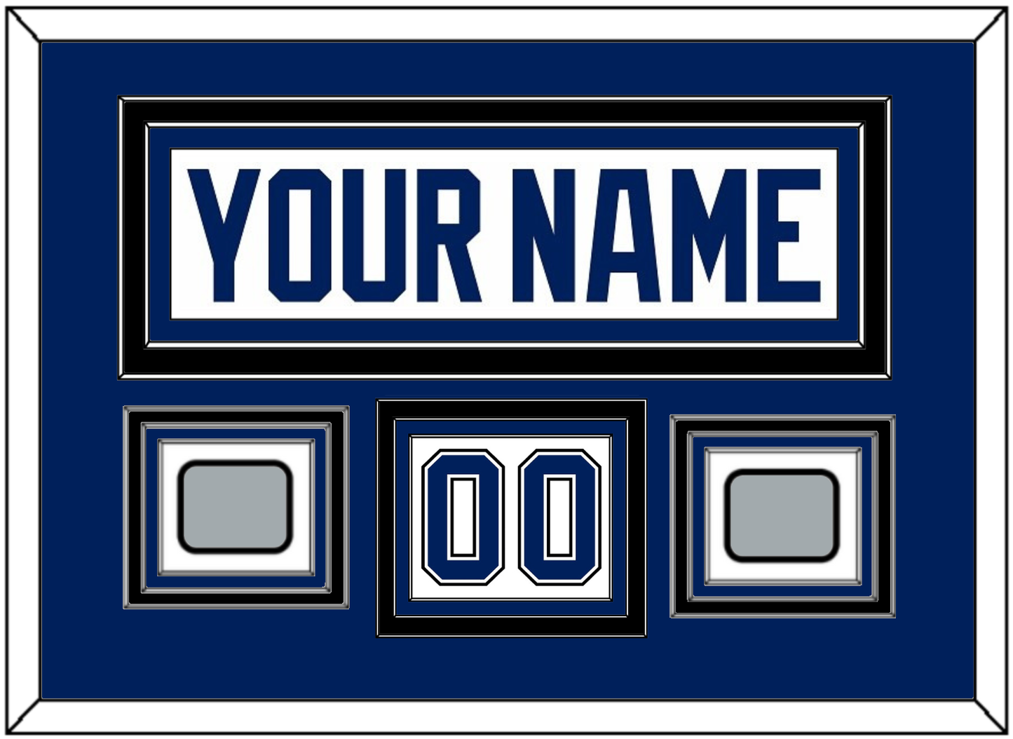 Tampa Bay Nameplate & Number (Shoulder) With 2020 & 2021 Stanley Cup Champions Patches - Road White - Premier Tier 3