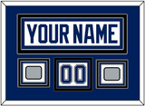 Tampa Bay Nameplate & Number (Shoulder) With 2020 & 2021 Stanley Cup Champions Patches - Road White - Triple Mat 3