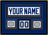 Tampa Bay Nameplate & Number (Shoulder) With 2020 & 2021 Stanley Cup Champions Patches - Road White - Triple Mat 3