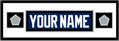 Tampa Bay Nameplate With 2020 & 2021 Stanley Cup Finals Patches - Home Blue - Essential Tier 2