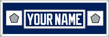 Tampa Bay Nameplate With 2020 & 2021 Stanley Cup Finals Patches - Home Blue - Essential Tier 4