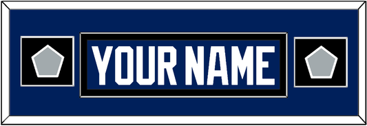 Tampa Bay Nameplate With 2020 & 2021 Stanley Cup Champions Patches - Home Blue - Essential Tier 6