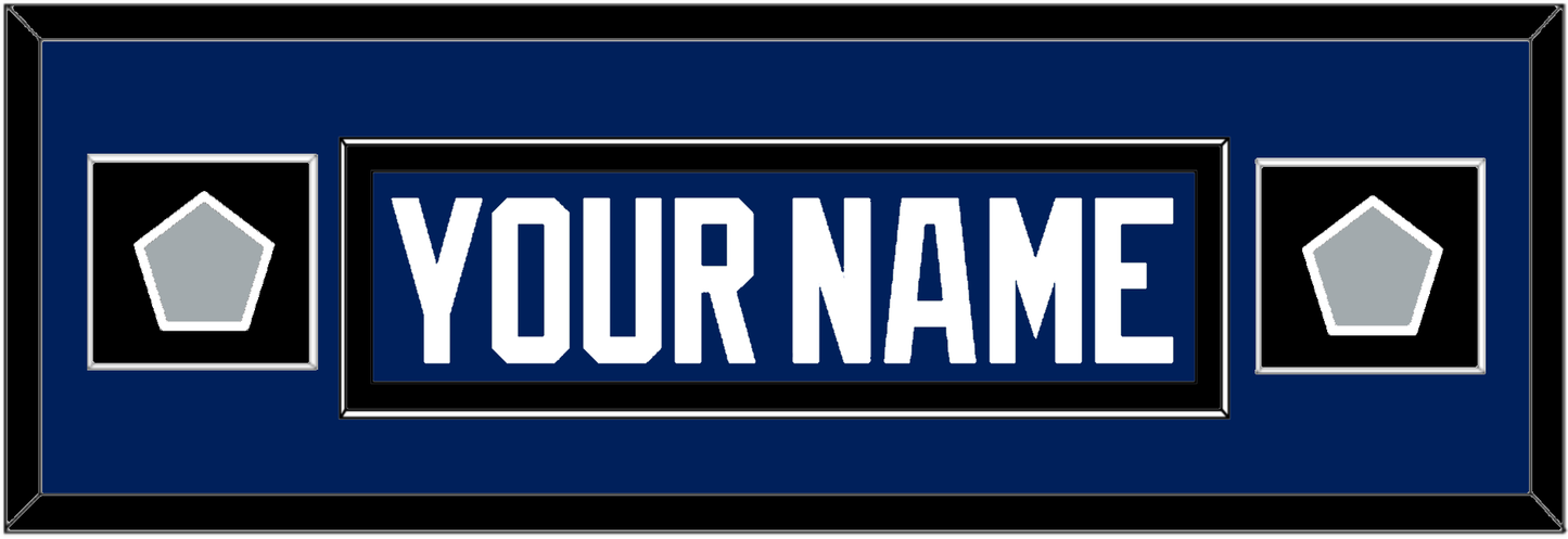 Tampa Bay Nameplate With 2020 & 2021 Stanley Cup Finals Patches - Home Blue - Essential Tier 6