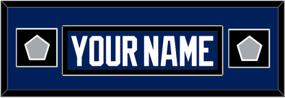 Tampa Bay Nameplate With 2020 & 2021 Stanley Cup Finals Patches - Home Blue - Essential Tier 6