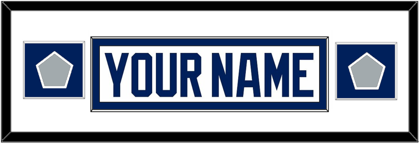Tampa Bay Nameplate With 2020 & 2021 Stanley Cup Champions Patches - Road White - Essential Tier 2