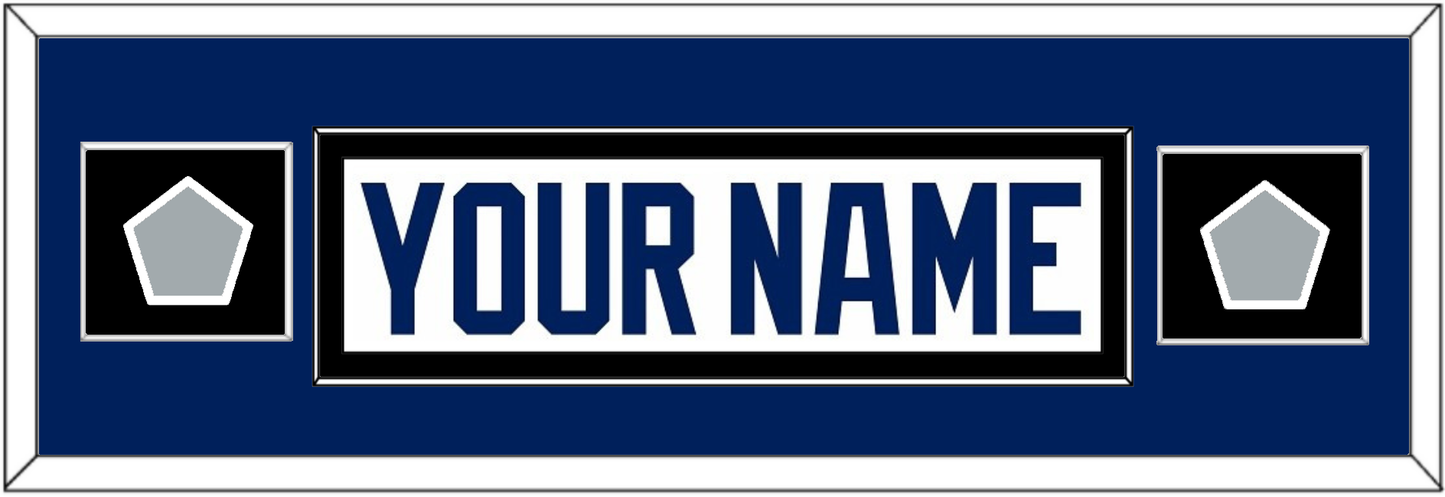 Tampa Bay Nameplate With 2020 & 2021 Stanley Cup Champions Patches - Road White - Essential Tier 4