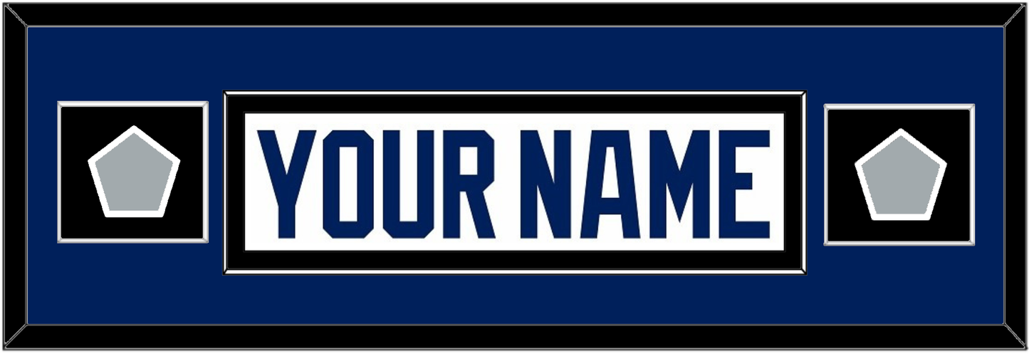 Tampa Bay Nameplate With 2020 & 2021 Stanley Cup Champions Patches - Road White - Essential Tier 4