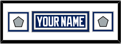 Tampa Bay Nameplate With 2020 & 2021 Stanley Cup Champions Patches - Home Blue - Signature Tier 2