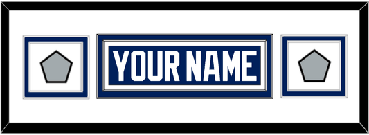 Tampa Bay Nameplate With 2020 & 2021 Stanley Cup Champions Patches - Home Blue - Signature Tier 2
