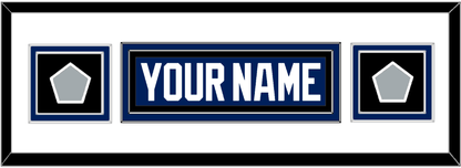Tampa Bay Nameplate With 2020 & 2021 Stanley Cup Champions Patches - Home Blue - Signature Tier 4