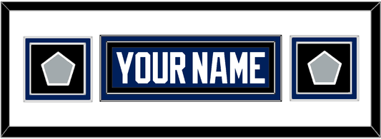 Tampa Bay Nameplate With 2020 & 2021 Stanley Cup Champions Patches - Home Blue - Signature Tier 4