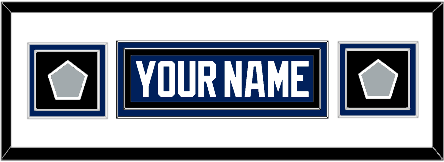 Tampa Bay Nameplate With 2020 & 2021 Stanley Cup Finals Patches - Home Blue - Signature Tier 4