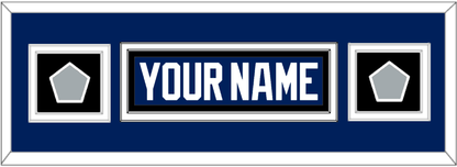 Tampa Bay Nameplate With 2020 & 2021 Stanley Cup Finals Patches - Home Blue - Signature Tier 6