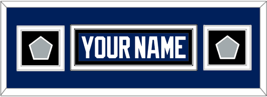 Tampa Bay Nameplate With 2020 & 2021 Stanley Cup Finals Patches - Home Blue - Signature Tier 6