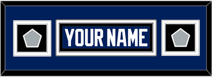 Tampa Bay Nameplate With 2020 & 2021 Stanley Cup Champions Patches - Home Blue - Signature Tier 6
