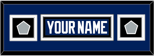 Tampa Bay Nameplate With 2020 & 2021 Stanley Cup Champions Patches - Home Blue - Signature Tier 6