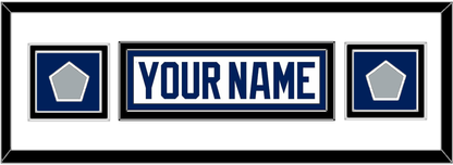 Tampa Bay Nameplate With 2020 & 2021 Stanley Cup Champions Patches - Road White - Signature Tier 2