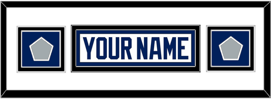 Tampa Bay Nameplate With 2020 & 2021 Stanley Cup Champions Patches - Road White - Signature Tier 2