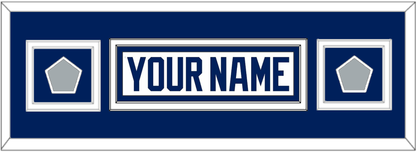 Tampa Bay Nameplate With 2020 & 2021 Stanley Cup Finals Patches - Road White - Signature Tier 4
