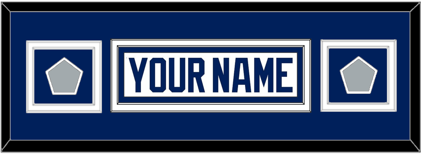 Tampa Bay Nameplate With 2020 & 2021 Stanley Cup Finals Patches - Road White - Signature Tier 4
