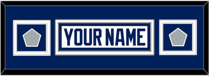Tampa Bay Nameplate With 2020 & 2021 Stanley Cup Finals Patches - Road White - Signature Tier 4