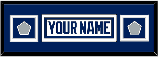 Tampa Bay Nameplate With 2020 & 2021 Stanley Cup Finals Patches - Road White - Signature Tier 4