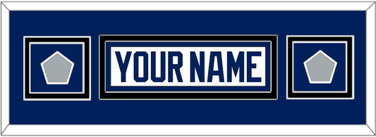 Tampa Bay Nameplate With 2020 & 2021 Stanley Cup Champions Patches - Road White - Signature Tier 6