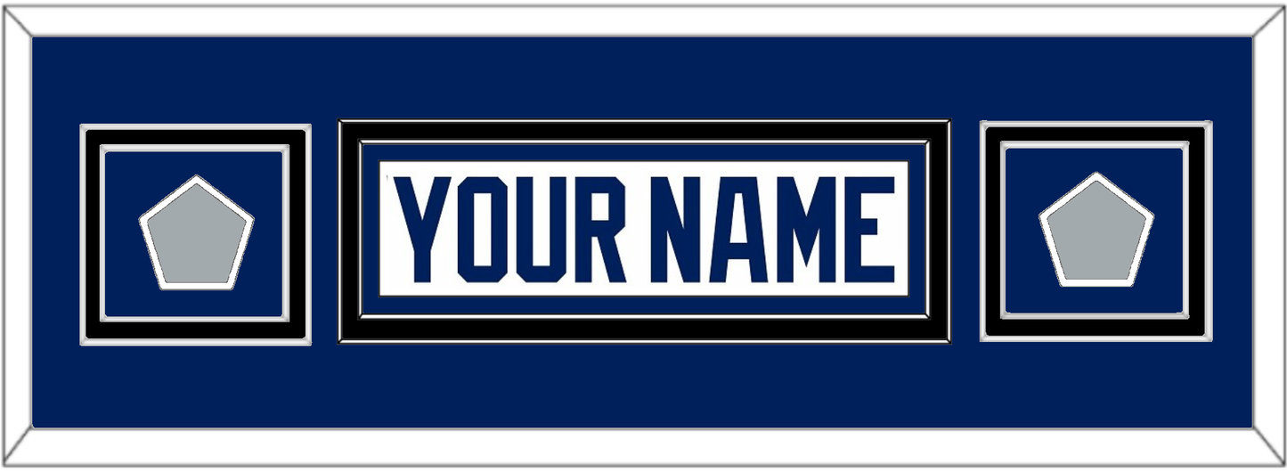 Tampa Bay Nameplate With 2020 & 2021 Stanley Cup Finals Patches - Road White - Signature Tier 6
