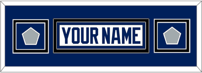 Tampa Bay Nameplate With 2020 & 2021 Stanley Cup Finals Patches - Road White - Signature Tier 6