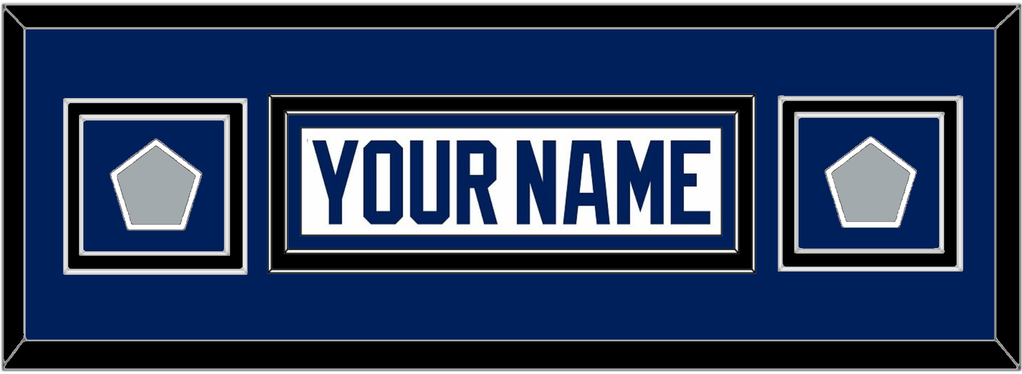 Tampa Bay Nameplate With 2020 & 2021 Stanley Cup Champions Patches - Road White - Signature Tier 6