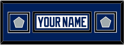 Tampa Bay Nameplate With 2020 & 2021 Stanley Cup Champions Patches - Road White - Signature Tier 6