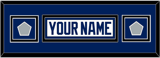Tampa Bay Nameplate With 2020 & 2021 Stanley Cup Champions Patches - Road White - Signature Tier 6