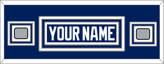 Tampa Bay Nameplate With 2020 & 2021 Stanley Cup Champions Patches - Home Blue - Premier Tier 4