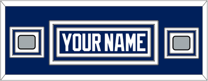 Tampa Bay Nameplate With 2020 & 2021 Stanley Cup Finals Patches - Home Blue - Premier Tier 4