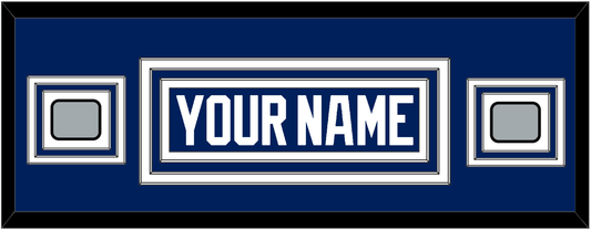 Tampa Bay Nameplate With 2020 & 2021 Stanley Cup Champions Patches - Home Blue - Premier Tier 4