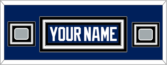 Tampa Bay Nameplate With 2020 & 2021 Stanley Cup Champions Patches - Home Blue - Premier Tier 6