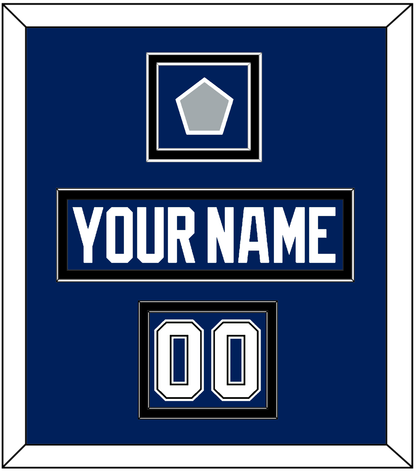 Tampa Bay Nameplate & Number (Shoulder) With 2020 Or 2021 Stanley Cup Champions Patch - Home Blue - Signature Tier 3