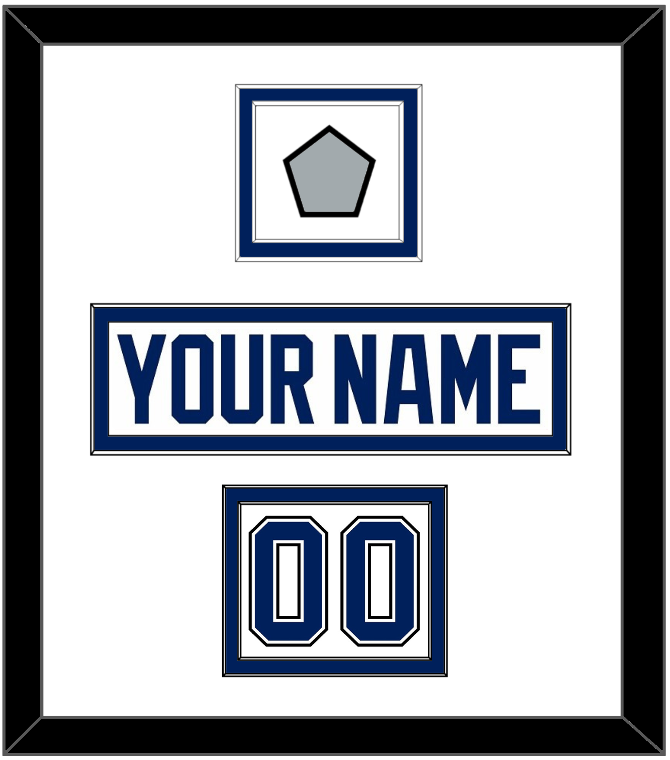 Tampa Bay Nameplate & Number (Shoulder) With 2020 Or 2021 Stanley Cup Champions Patch - Road White - Signature Tier 1