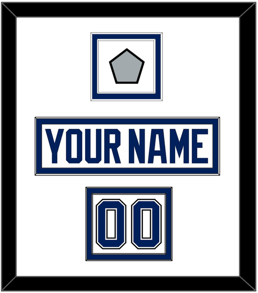 Tampa Bay Nameplate & Number (Shoulder) With 2020 Or 2021 Stanley Cup Champions Patch - Road White - Signature Tier 1