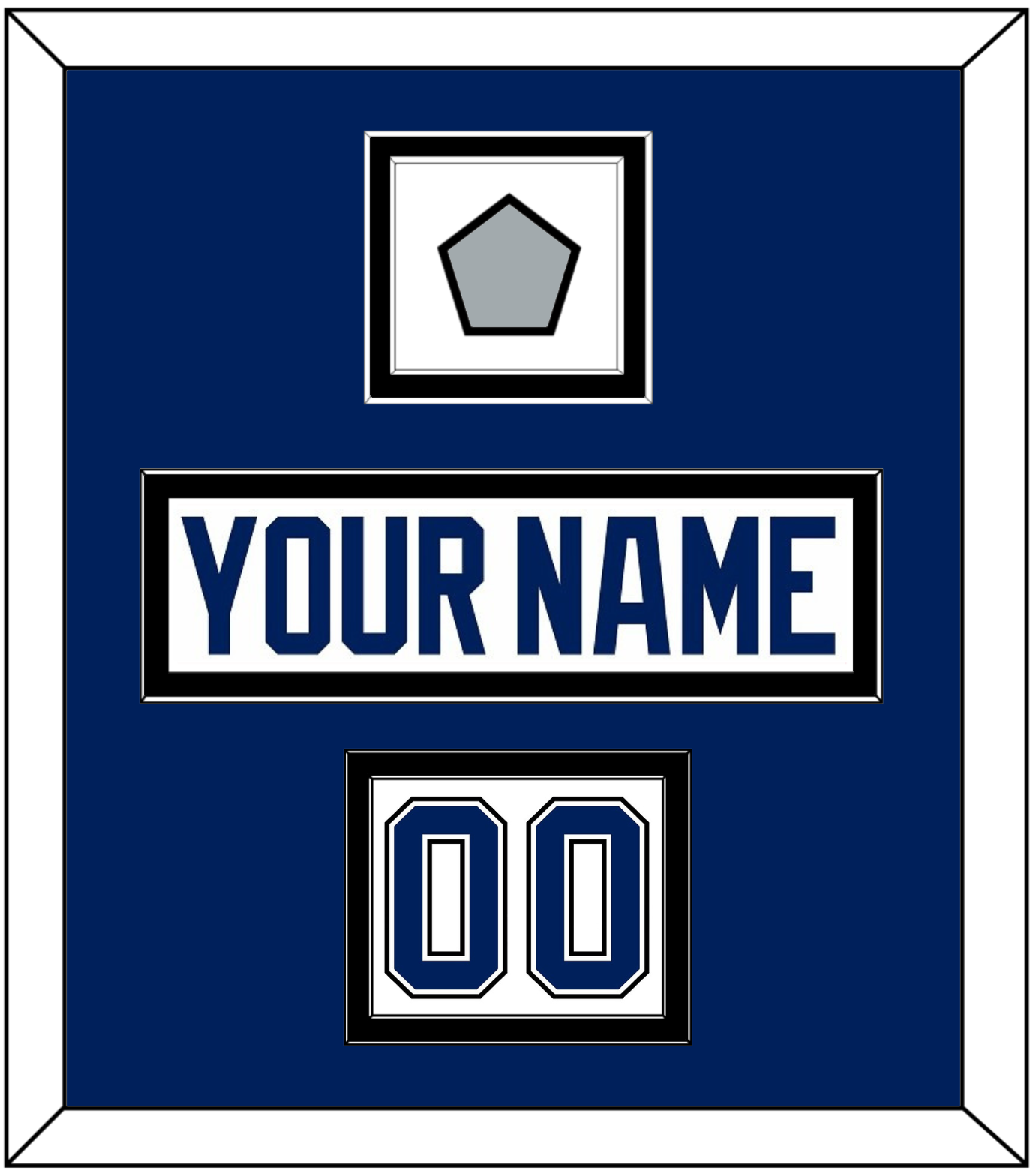 Tampa Bay Nameplate & Number (Shoulder) With 2020 Or 2021 Stanley Cup Finals Patch - Road White - Signature Tier 2