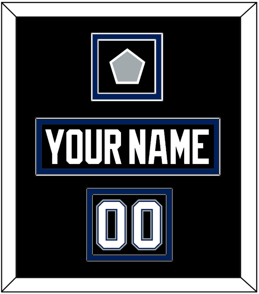 Tampa Bay Nameplate, Number (Shoulder) & Jersey Logo Patch - Road Black (2001-2007) - Signature Tier 2