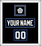 Tampa Bay Nameplate, Number (Shoulder) & Jersey Logo Patch - Road Black (2001-2007) - Double Mat 2