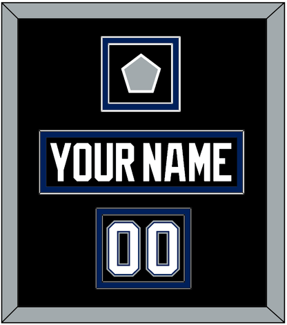 Tampa Bay Nameplate, Number (Shoulder) & Jersey Logo Patch - Road Black (2001-2007) - Signature Tier 2