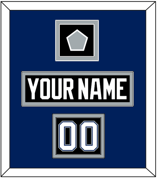 Tampa Bay Nameplate, Number (Shoulder) & 2004 Stanley Cup Finals Patch - Road Black (2001-2007) - Signature Tier 3