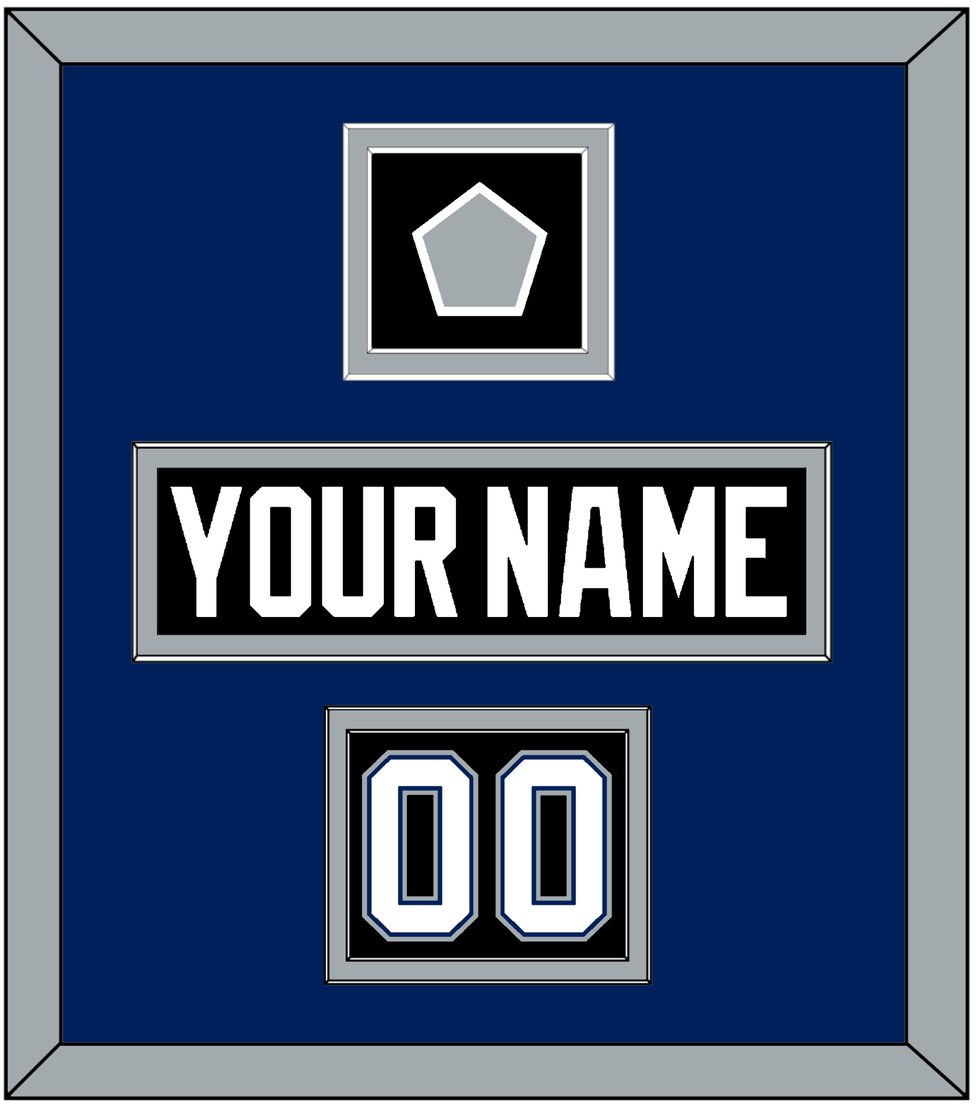Tampa Bay Nameplate, Number (Shoulder) & 2004 Stanley Cup Finals Patch - Road Black (2001-2007) - Signature Tier 3